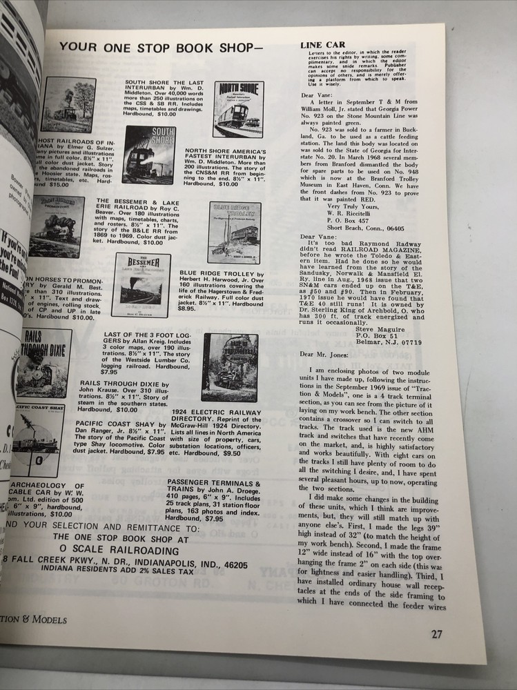 Traction & Models Magazine : February 1971 : Portable Layout - Data Sheets