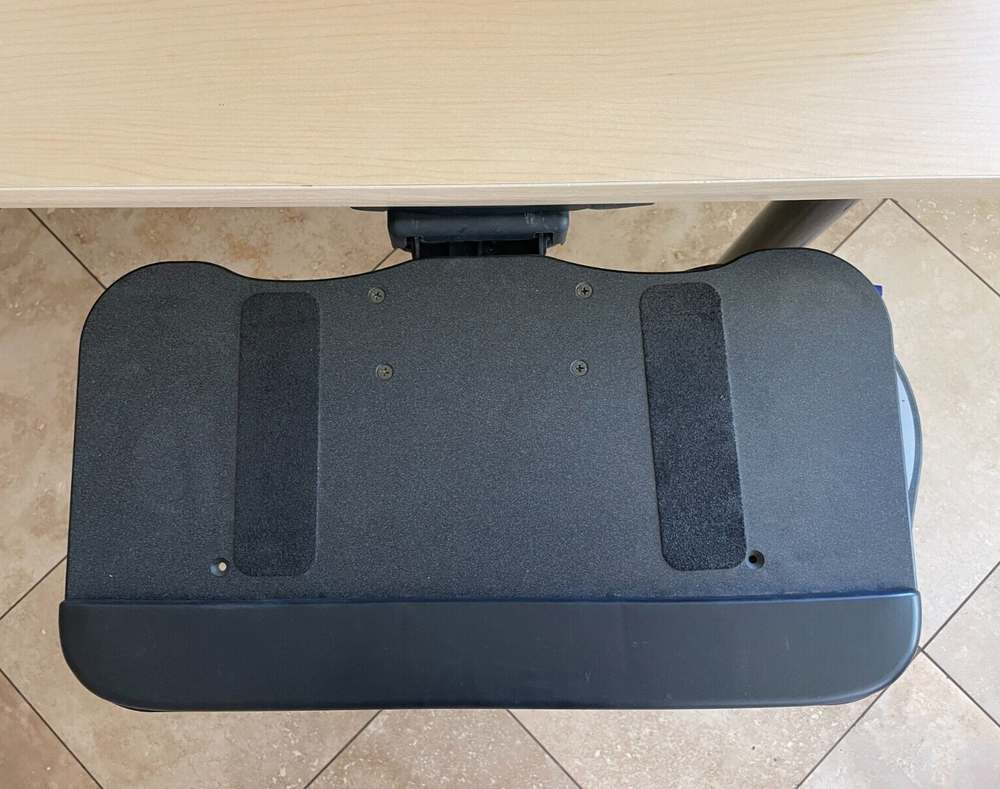 Under desk keyboard tray with mouse pad tray, extra sturdy