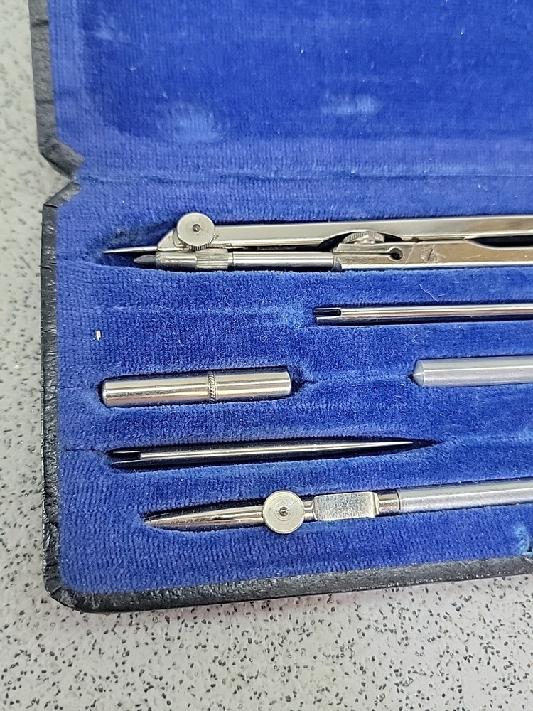 Vintage E.H. Ltd Technical Drawing Compass Set Original Case 1960's