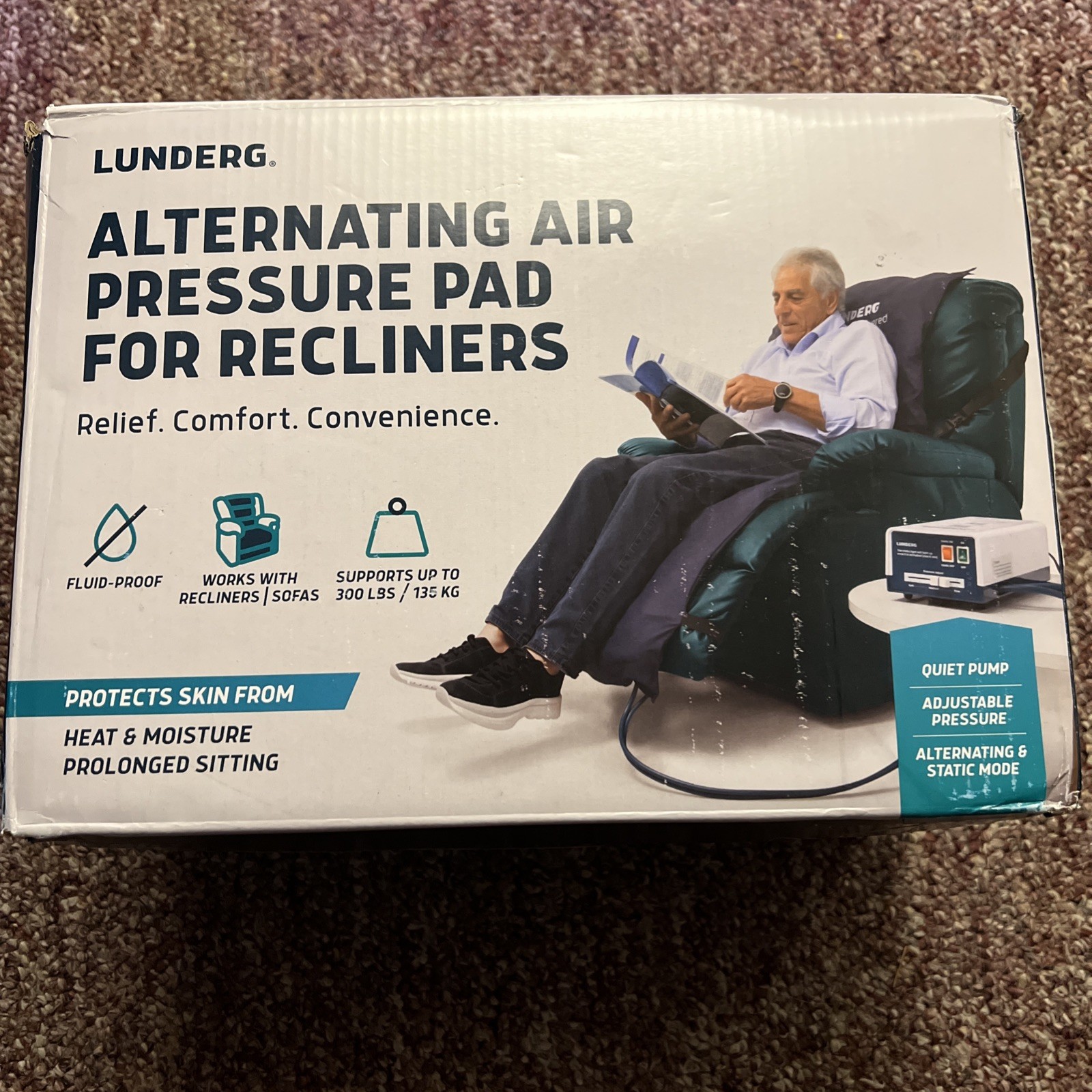 Lunderg Alternating Air Pressure Pad for Recliner Chair - Pressure Relief