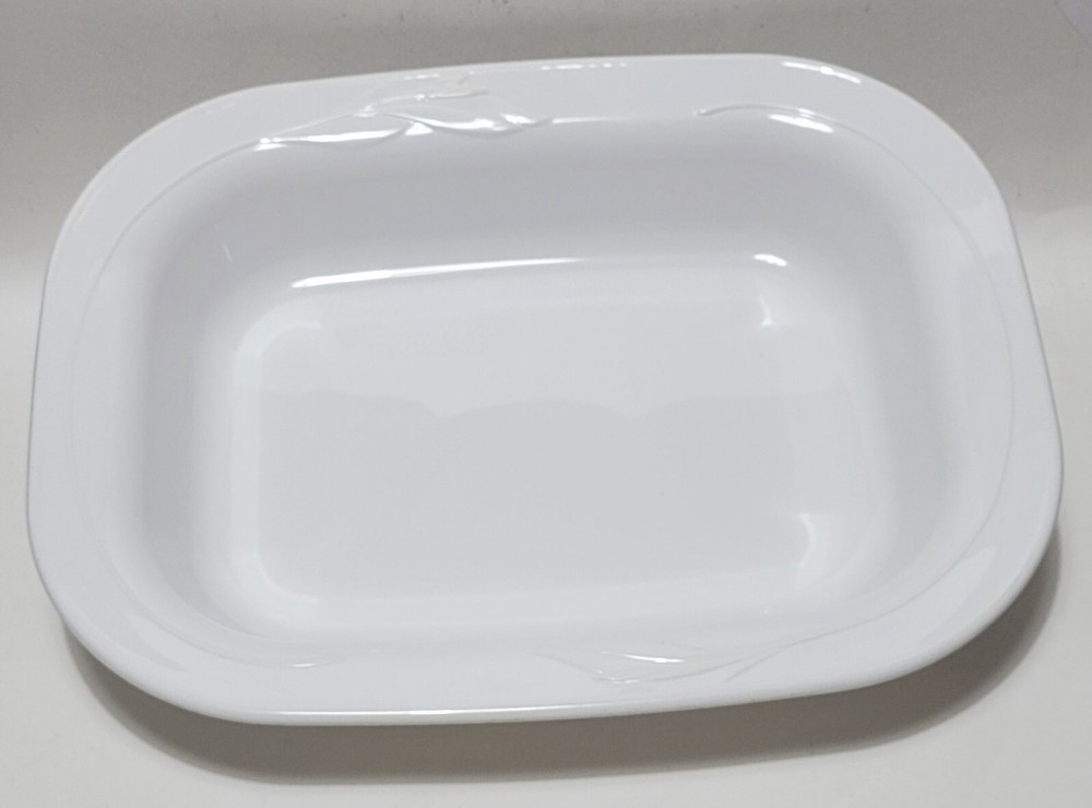 Corning Casual Elegance White Casserole Baking Serving Dish