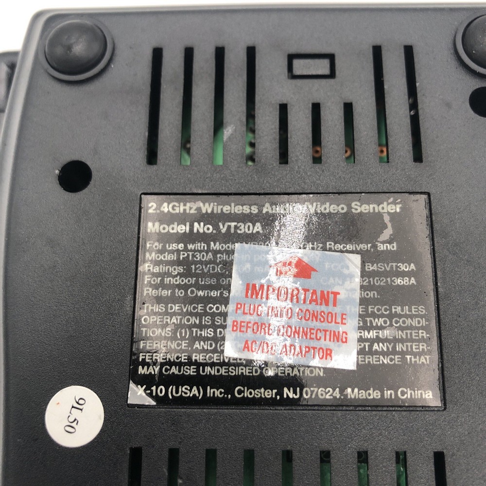 X-10 VT30A 2.4GHz Wireless Audio Video Receiver UNTESTED READ