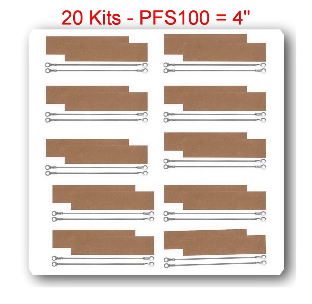 20 Replacement Heating Elements 3mm +20 PTFI Sheet For Impulse Sealer 4" FS100