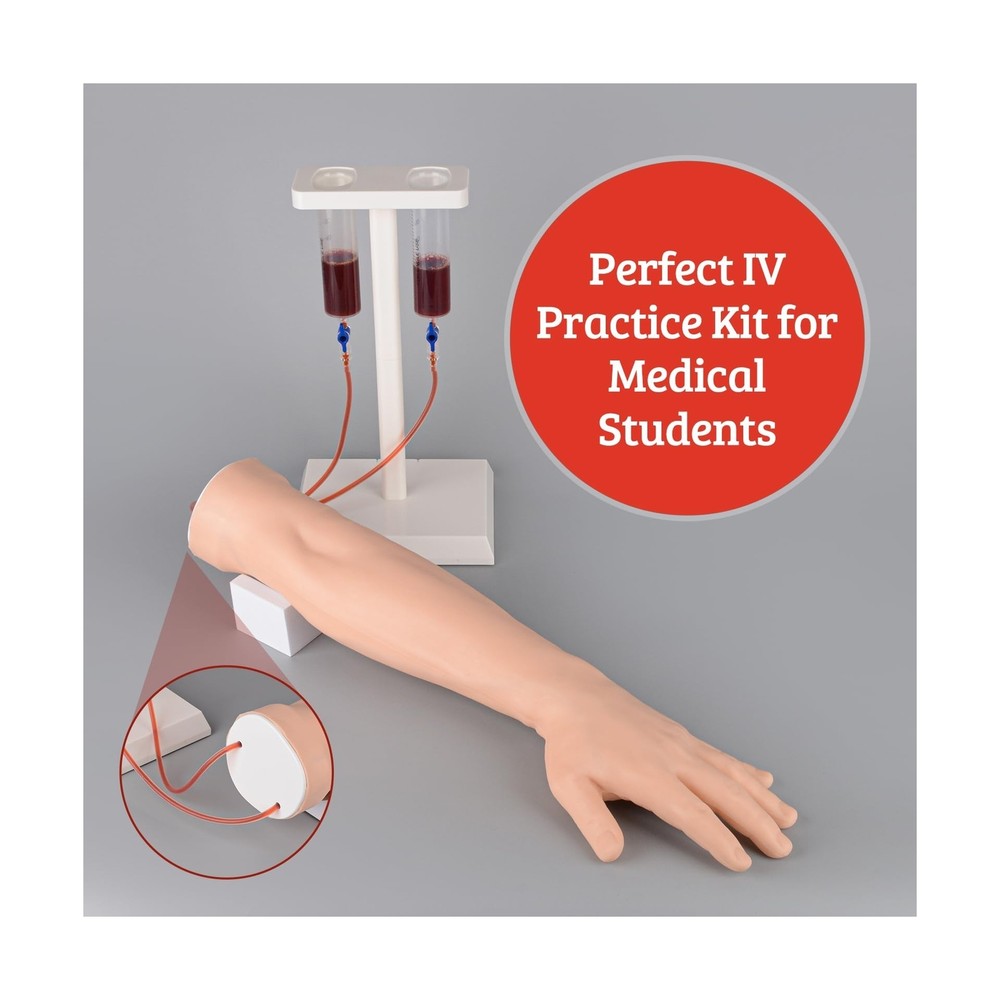 Phlebotomy Practice Kit, IV Practice Kit with Phlebotomy Arm, Venipuncture & ...