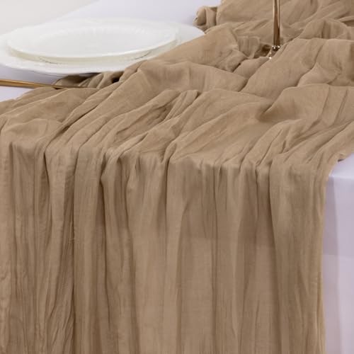 Coffee Table Runner Spring Easter Cheesecloth Table Runner 170 14ft x 1pc Nude