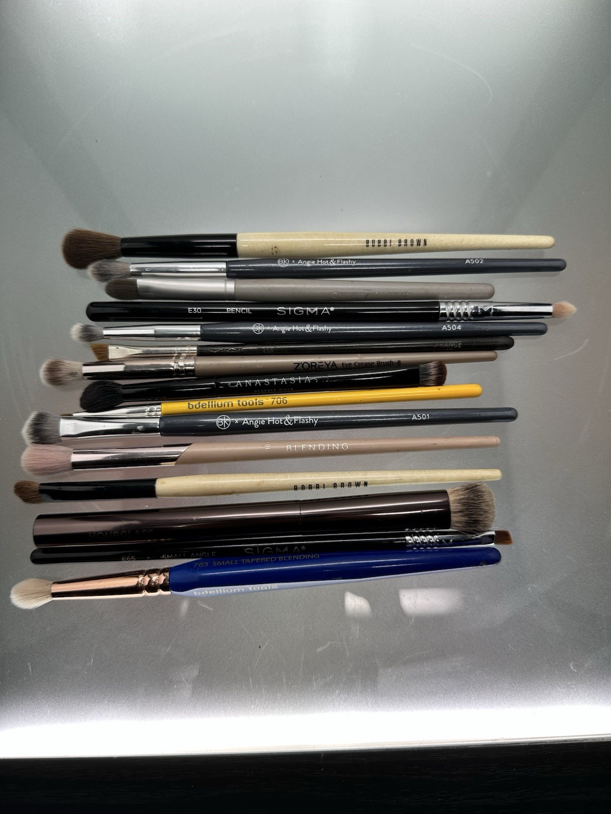 Lot of 15 Brushes - Assorted Number Sizes & Brands