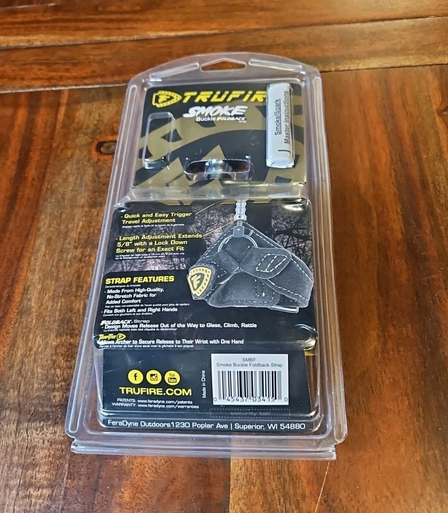 TruFire Smoke Release Buckle Strap Adjustable Trigger Hands Free Bow Release