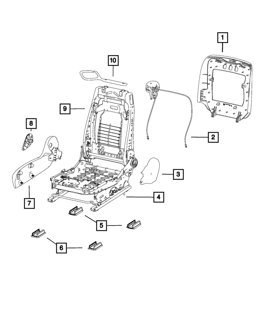 Genuine Mopar Seat Back Release Cable 1VL54XDVAA