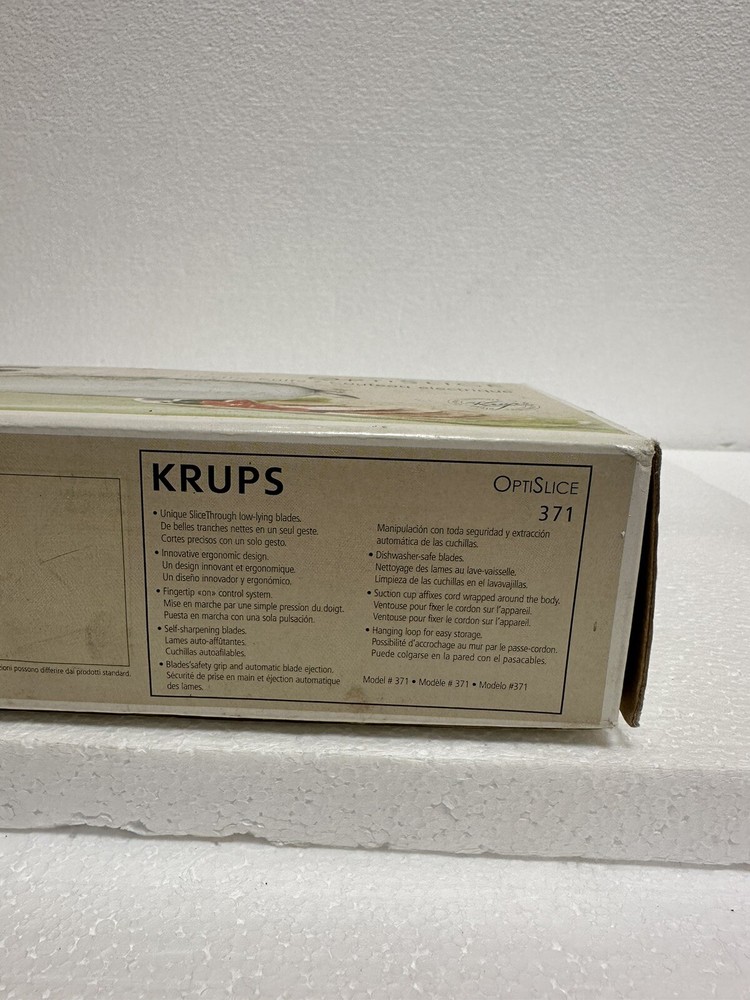 Krups 371 OptiSlice Electric Knife, White Open Box