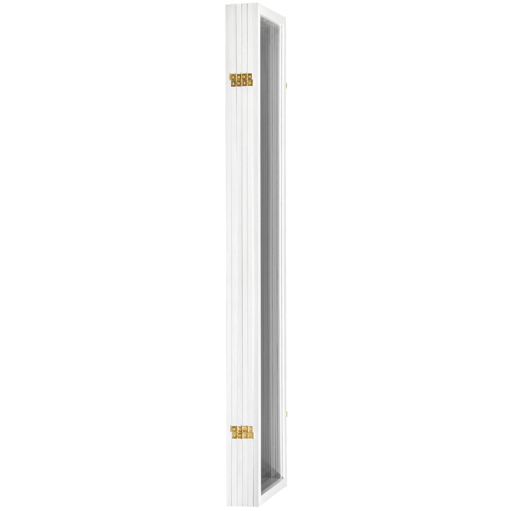 6 ft. Tall Clear Plastic Partition White 6 Panel