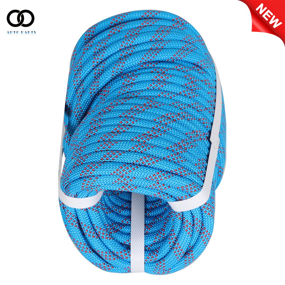 Blue and Red 3/8" × 100' 3520 Lbs Strong Pulling Rope Braided Polyester Rope
