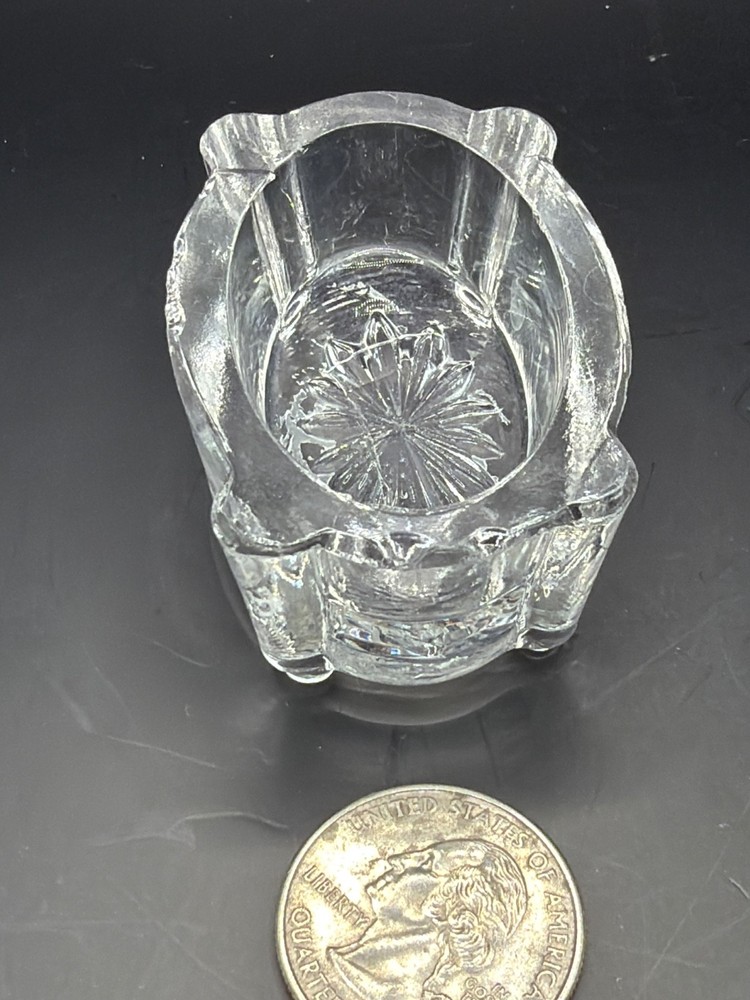 Vintage Glass Open Salt Cellar Salt Dip EAPG
