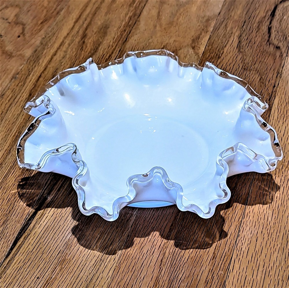 Fenton White SilverCrest Bowl
