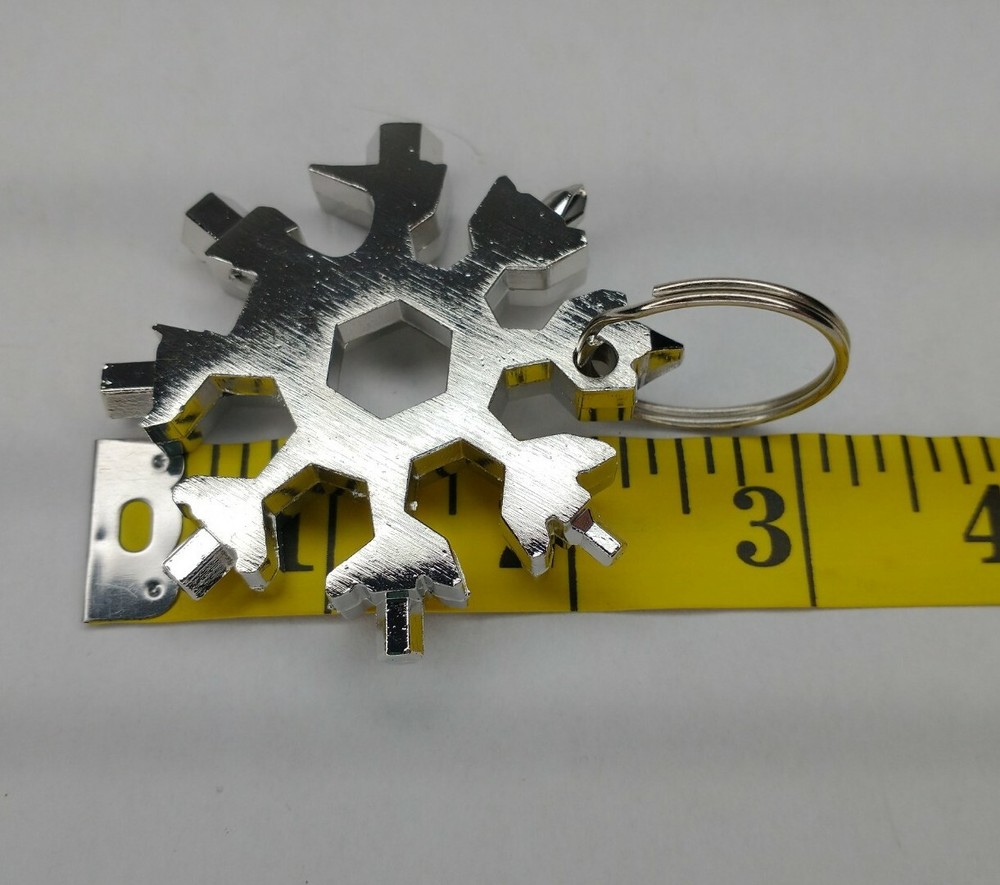 Snowflake Multi Tool Keychain Key Ring