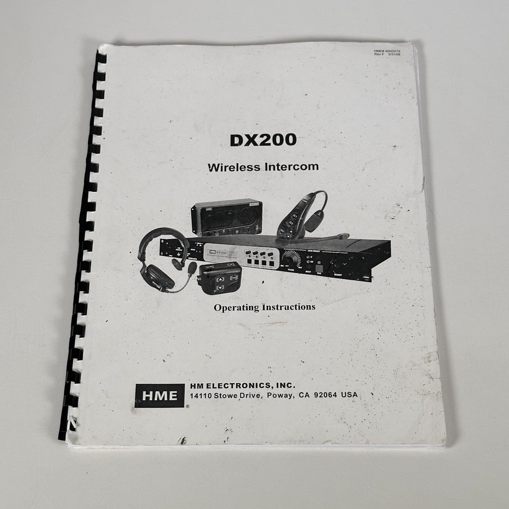 HME DX200 Wireless Intercom System Base Station w/ x8 ClearCom Headsets