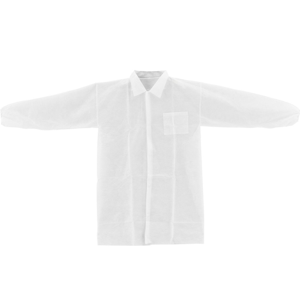 Disposable Polypropylene Lab Coat Elastic Wrists X-Large 25/Case