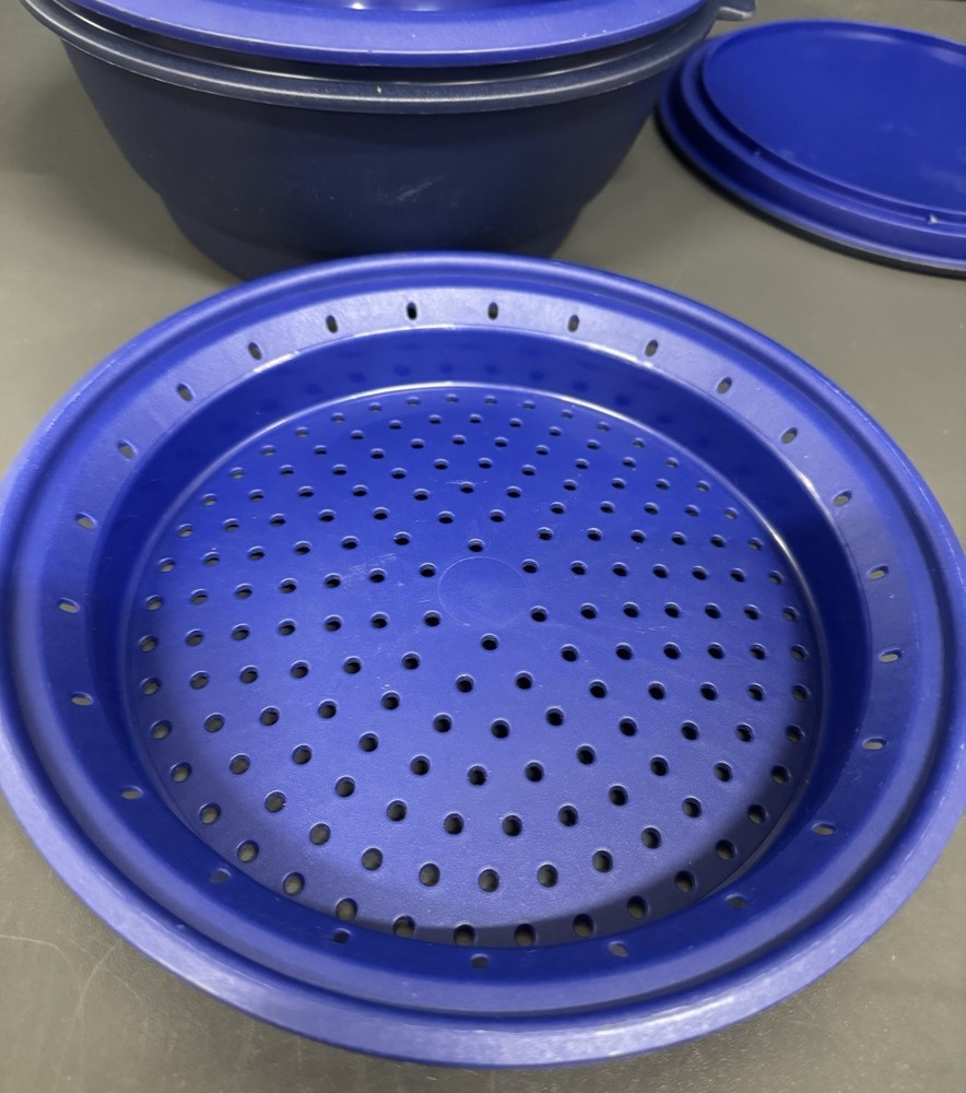 Tupperware Smart Multi-Cooker Microwave Steamer Cooker Blue SEE DESCRIPTION