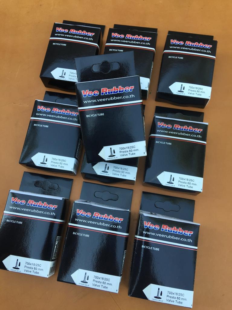 Twelve (12) 700x25C 700x28C Bicycle Inner Tubes Presta 60mm Road Bike 700x25/28