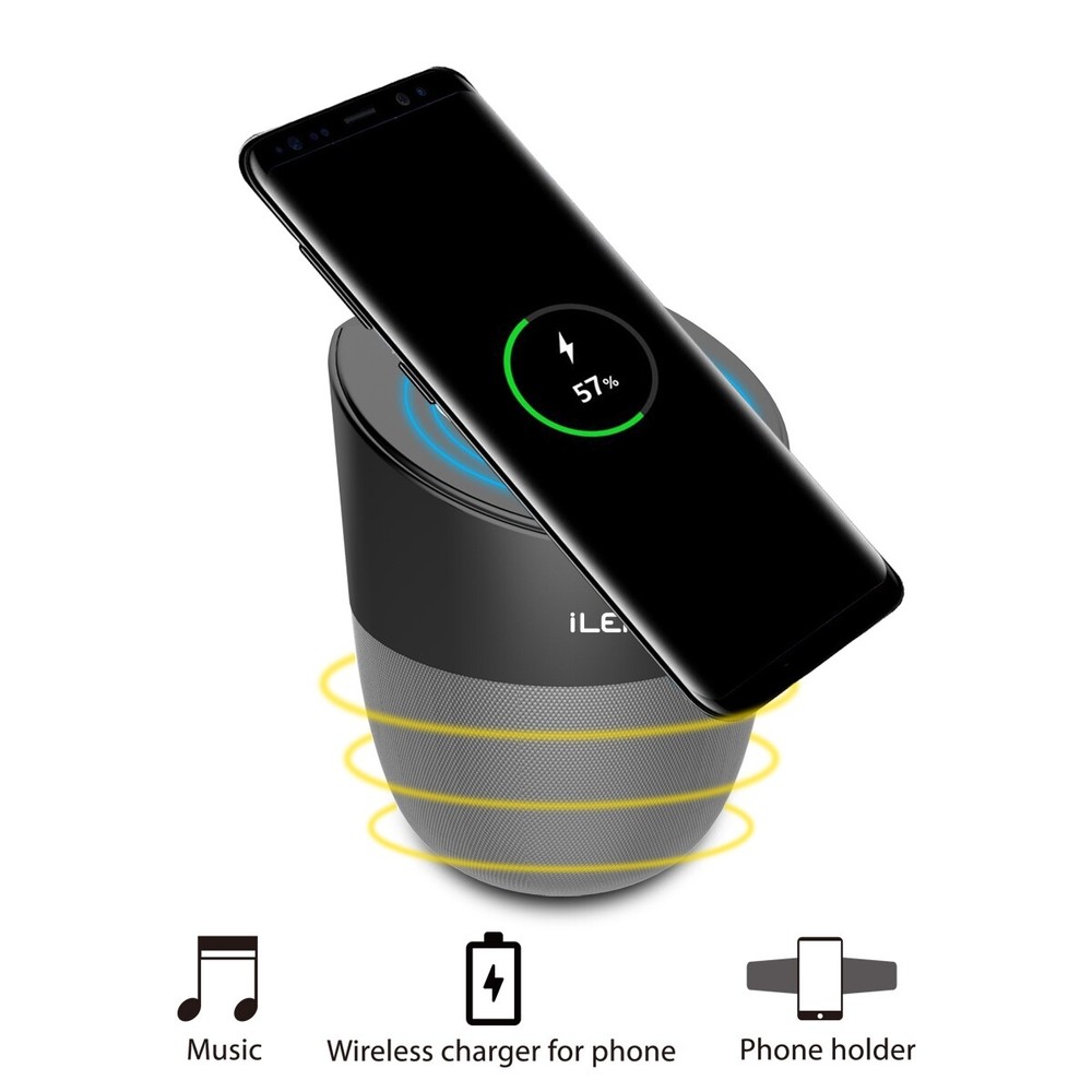 Mini Bluetooth Speaker & Compatible Wireless Charger & Docking Station