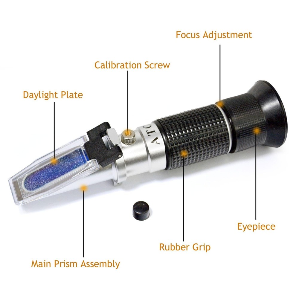 Portable Honey & Syrup Refractometer - 58-90% Brix Scale for Quality Testing
