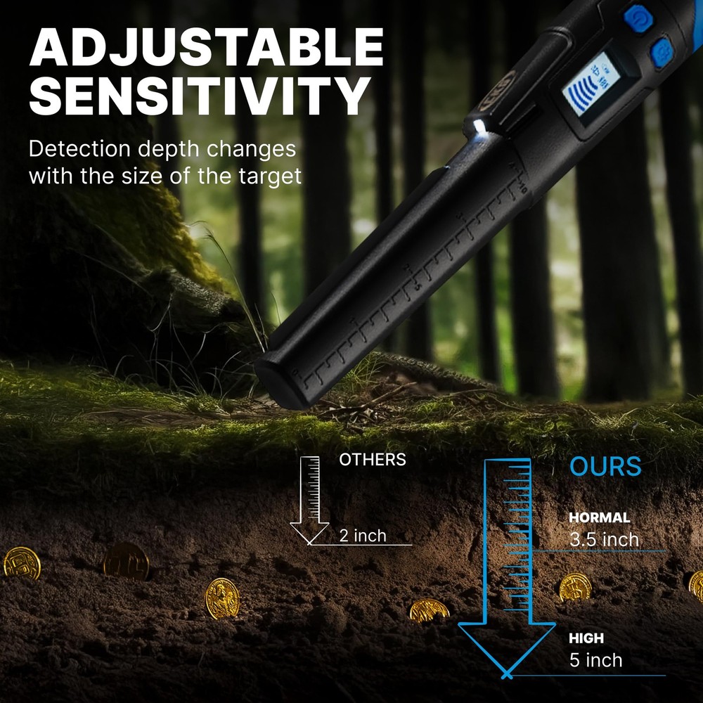 CKG Metal Detector Pinpointer 360° Detection