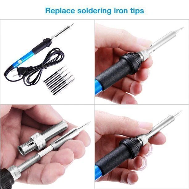 9'' Soldering Iron Electric Gun Adjustable Temperature Welding Solder Wire Kit