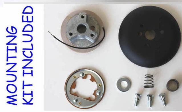 78 - 91 Bronco F100 F150 F250 F350 Black on Chrome Spoke Steering Wheel 13 1/2"