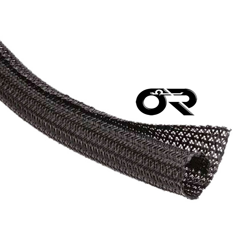 1" 10FT OHM Split Braided Cable Sleeving Wrap, Split Loom,