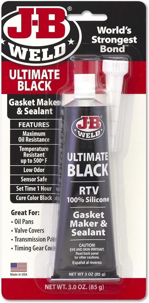 3 oz Ultimate Black Silicone Gasket Maker - Temperature Resistant & Sensor Safe