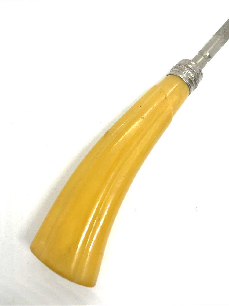 Vintage Butterscotch Bakelite Handle Knife Sharpener 11”
