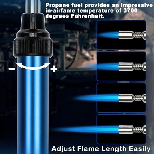 3' Hose MAP/MAPP Gas Soldering Mini Pen Torch Kit Multi-Function Pro Full Kit