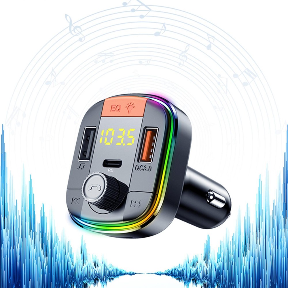 High-Speed USB 2.0 Fast Charging Car MP3 Player FM Transmitter Bluetooth 5.0