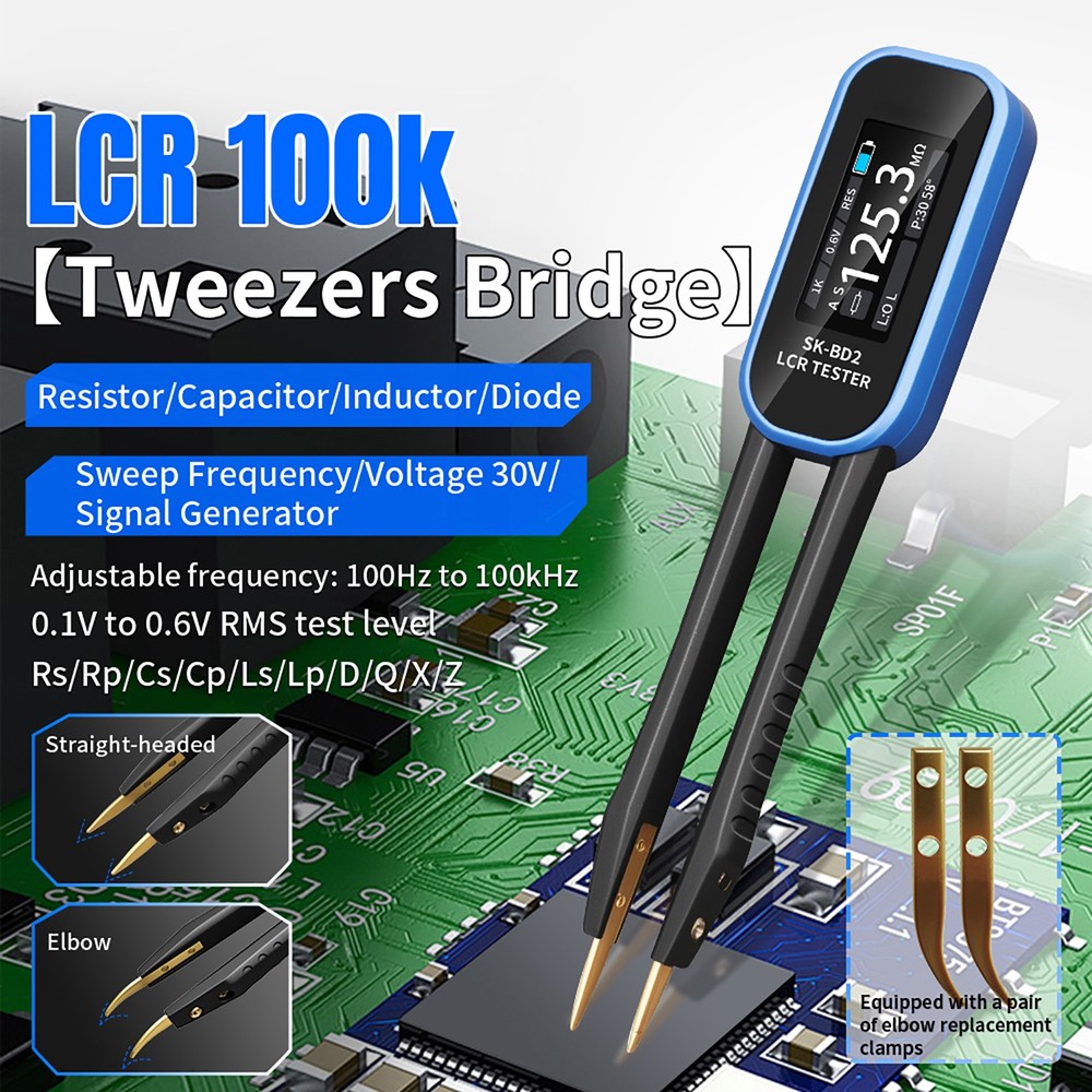Digital Tweezers Meter With 7 Waveforms Output For Component Testing