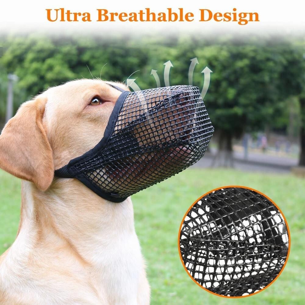 Pet Dog Basket Muzzle Anti-lick Anti-Biting Bark Licking Mouth Mesh Cover Mask