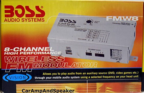 Wireless FM Modulator High Performance Boss Audio FMW8, 8-Channel  NEW