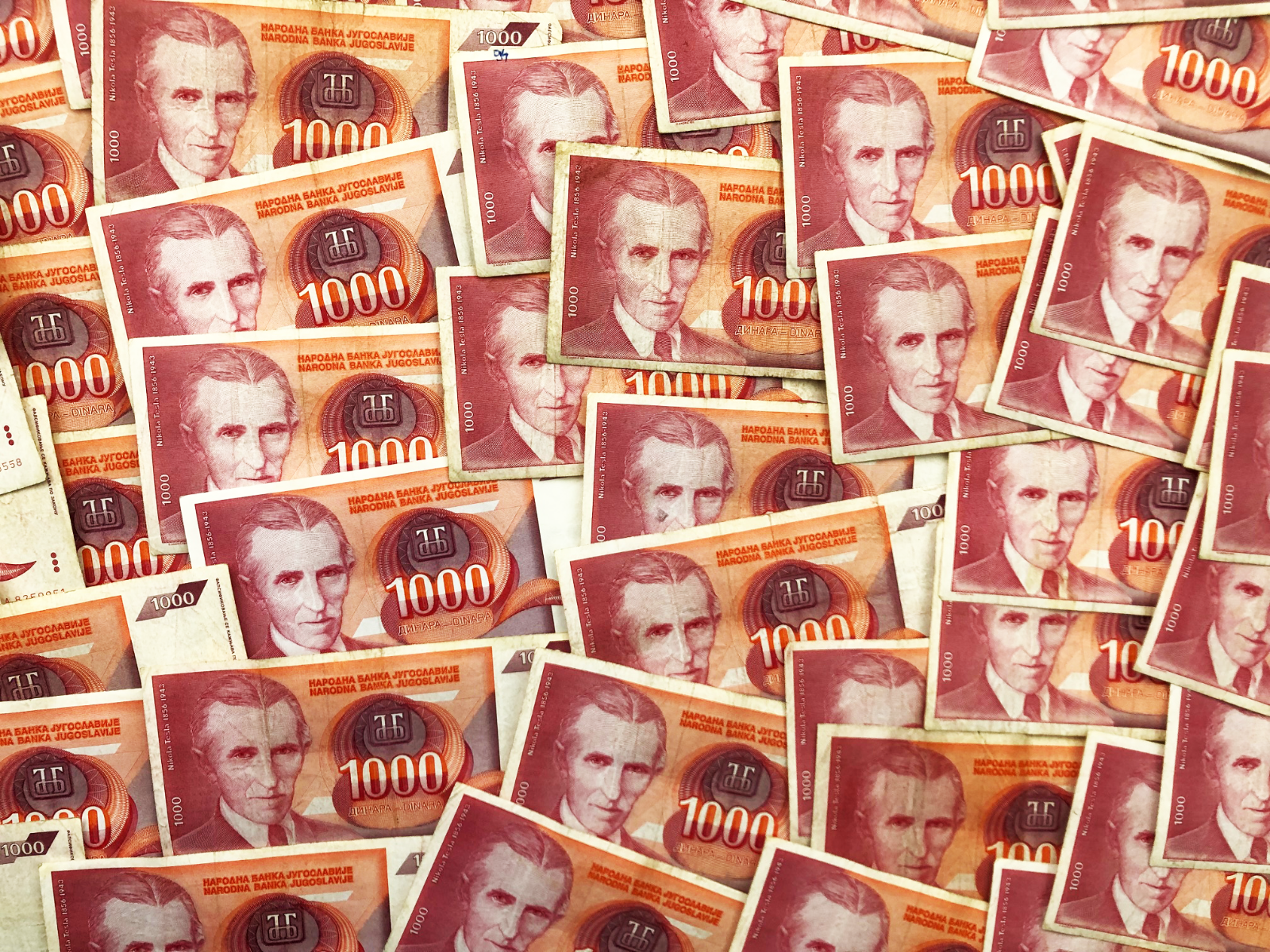 Yugoslavia 1993 Nikola Tesla 1000 & 5 Million Dinara Banknote Currency Money