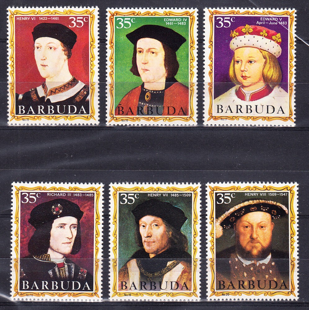 W BARBUDA 57-62 ROYALTY PAINTINGS