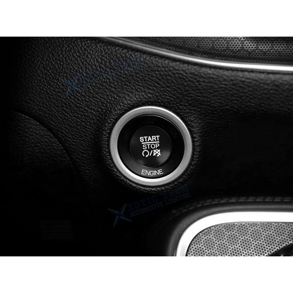 Black Ignition Engine Start Stop Push Button Cover For Dodge Charger Durango Ram