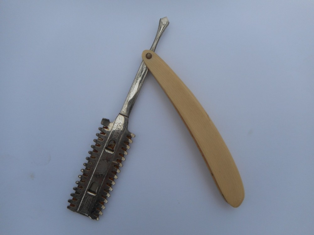 DURHAM DUPLEX BARBER'S THINNING SHAPING COMB RAZOR