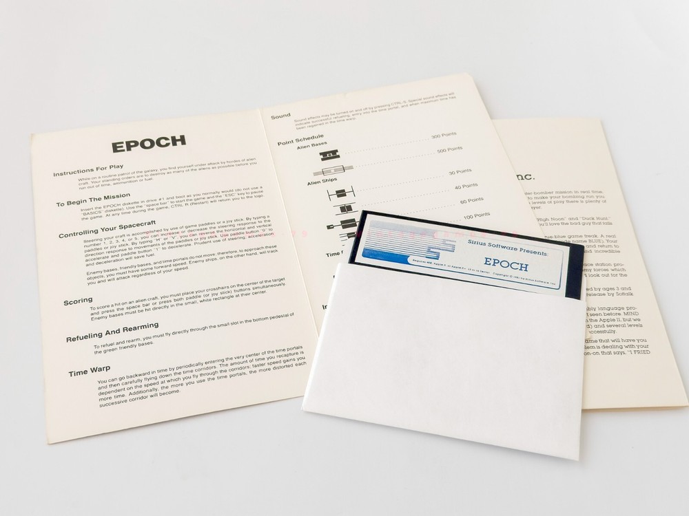Epoch - Sirius Software - 1981 / Apple II