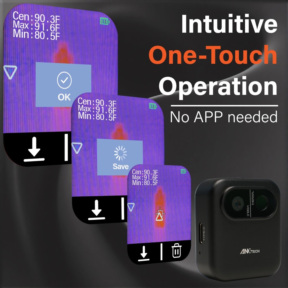 ANXTECH Small Thermal Imaging Camera Portable Mini Thermal Imager Camera Gift
