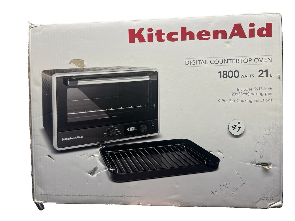 Kitchenaid Digital Countertop Oven. KCO211BM. New-Open Box