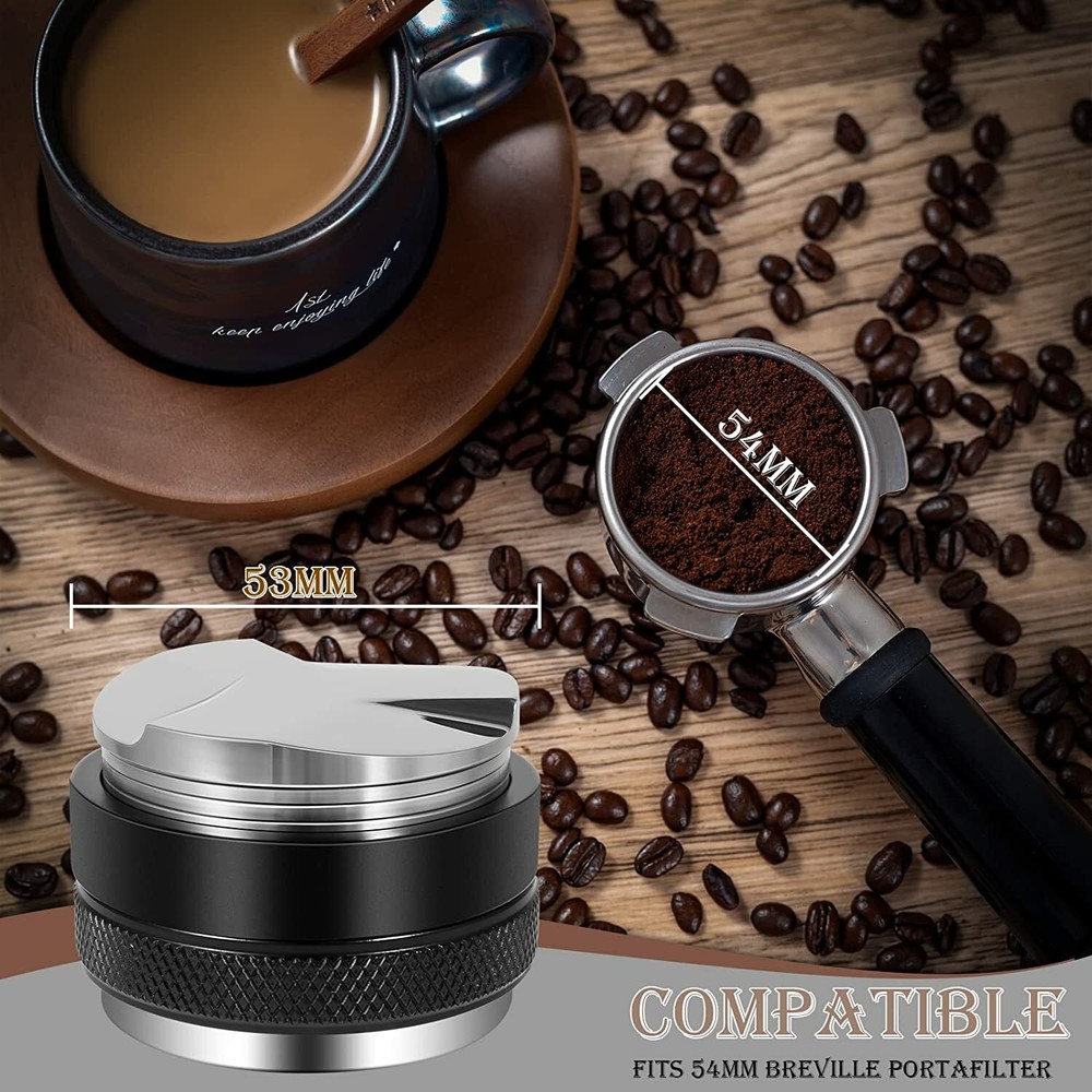 53mm Coffee Distributor & Tamper Dual Head Coffee Leveler Tool
