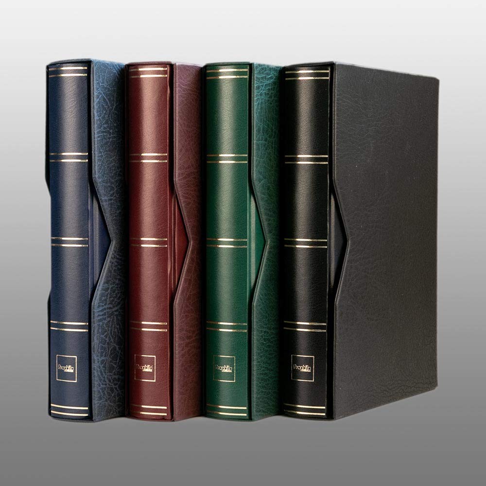 Prophila stockbook 60 White Sides Padded with slipcase Black