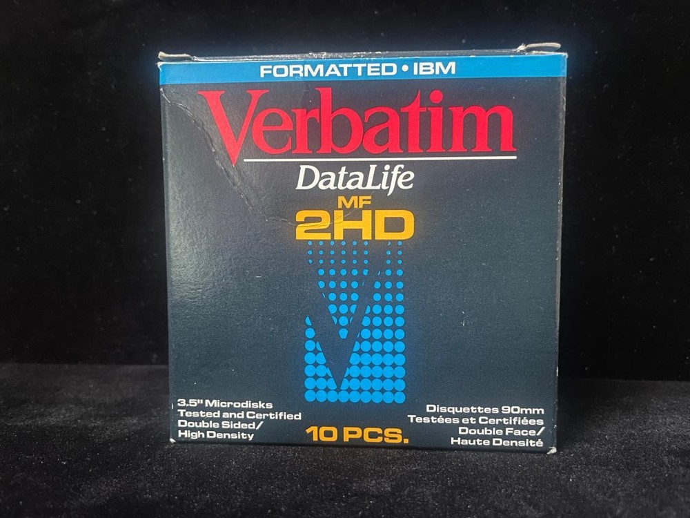 10 VERBATIM Microdisks 2 HD, IBM FORMAT--NEVER USED