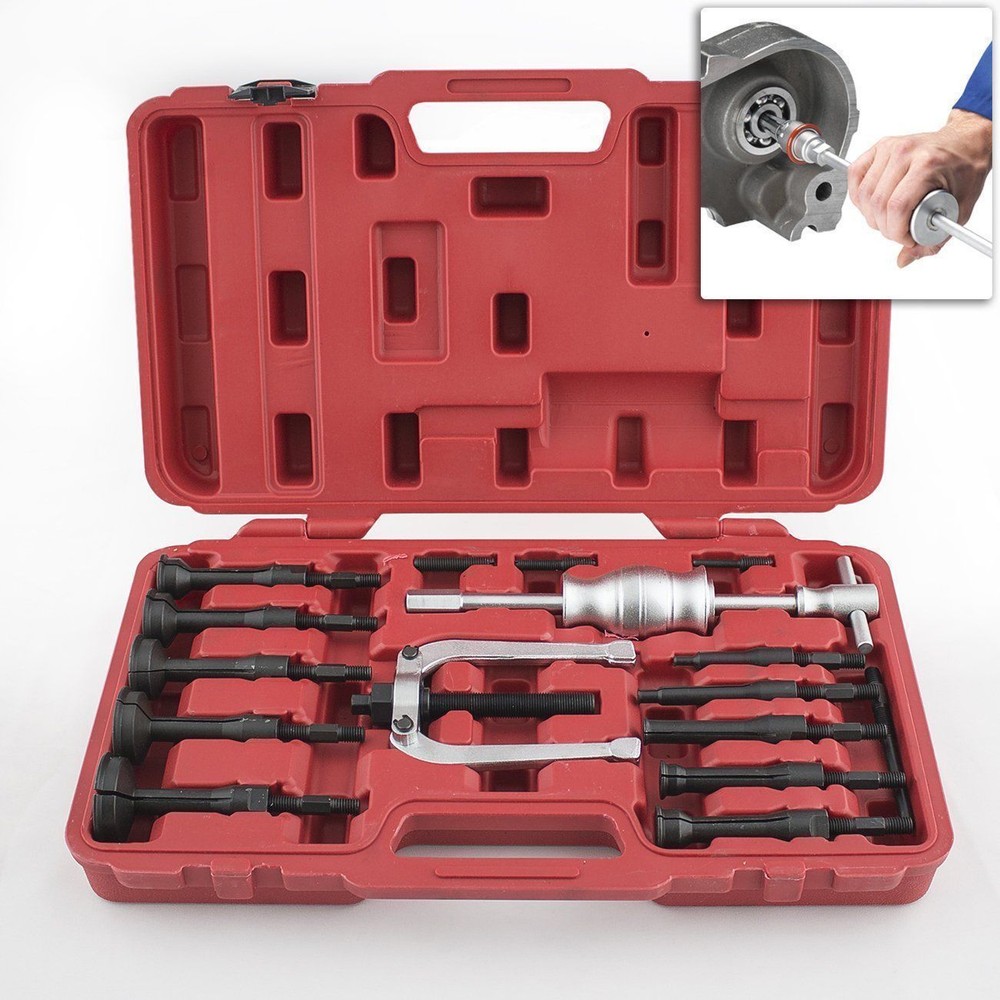 Pro 16pc Blind Hole Pilot Bearing Puller Internal Extractor Remover Slide Hammer