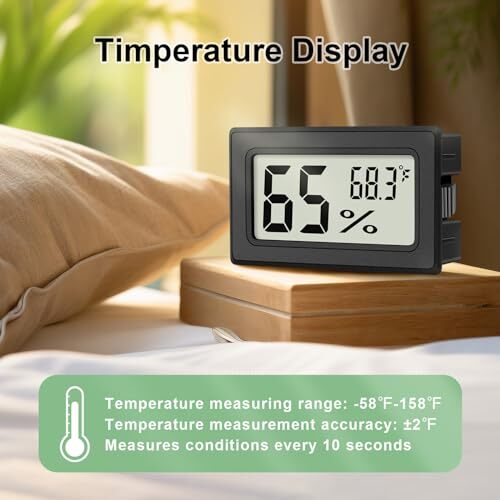 6-Pack Mini Hygrometer Indoor Humidity Meter, Mini Digital Thermometer