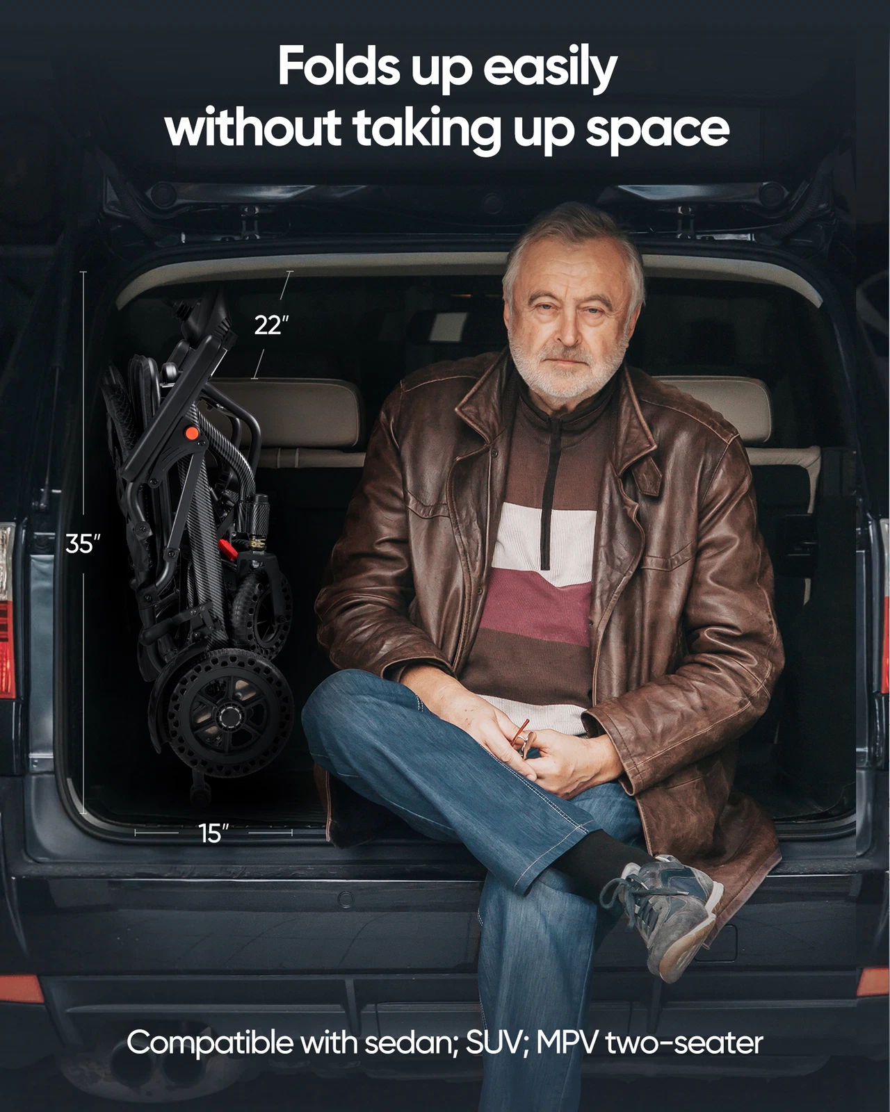 Foldable Electric Wheelchairs Intelligent Lightweight For Airline Seniors Adults