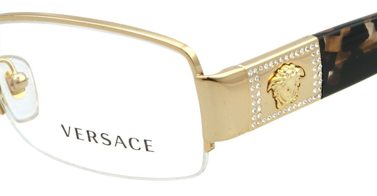 Versace Womens Gold Frame Eyeglasses 0VE1175B 1002 53 mm Diameter Lenses,