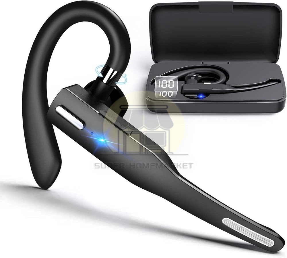 Bluetooth Headset Wireless Bluetooth Earpiece with 500mAh Charging Case 72 Hours